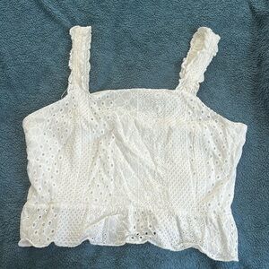 Eyelet Crop Top